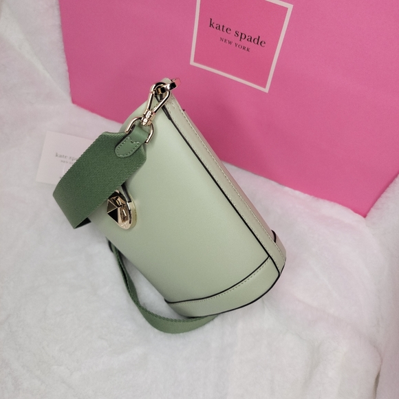 NWT Kate Spade Audrey Mini Bucket Crossbody Bag, Sage Green - Picture 8 of 14